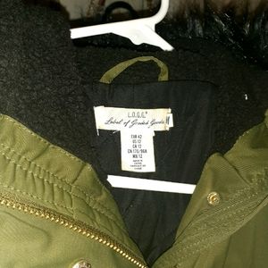 Army green winter coat